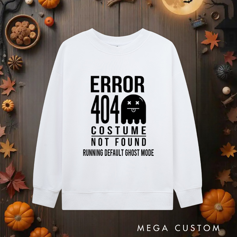 Personalized Computer Error 404 Sweatshirts Programmer Technology Lovers Sweatshirts Halloween Gift for Geek Nerd