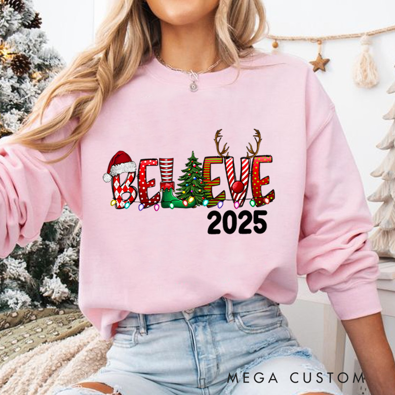 Personalized Christmas Sweatshirt with Name Christmas Gifts Christmas Matching Sweatshirt 