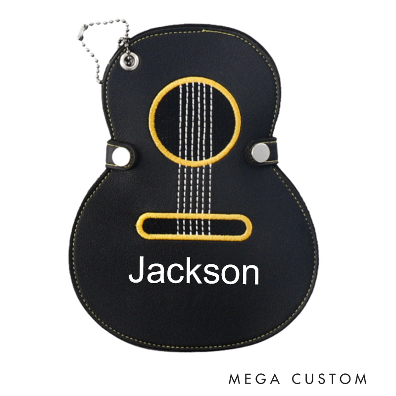 Personalized Leather Pick Bag Guitar Pick Leather Case Pick Storage Bag Gift for Music Lovers