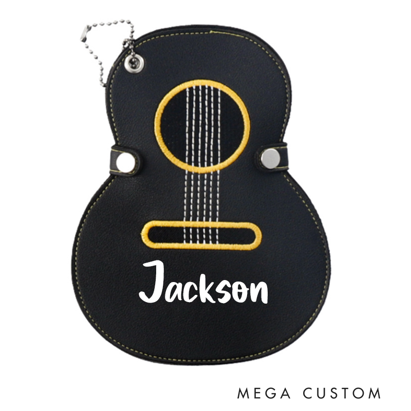 Personalized Guitar Pick Holder Custom Guitar Pick Leather Case Great Gift for Guitarists Music Lovers