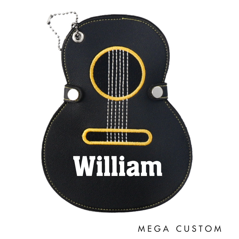Personalized Guitar Pick Bag Perfect Gift for Guitar Player Custom PU Leather Guitar Bag Music Lover Gift Guitar Picks Holder