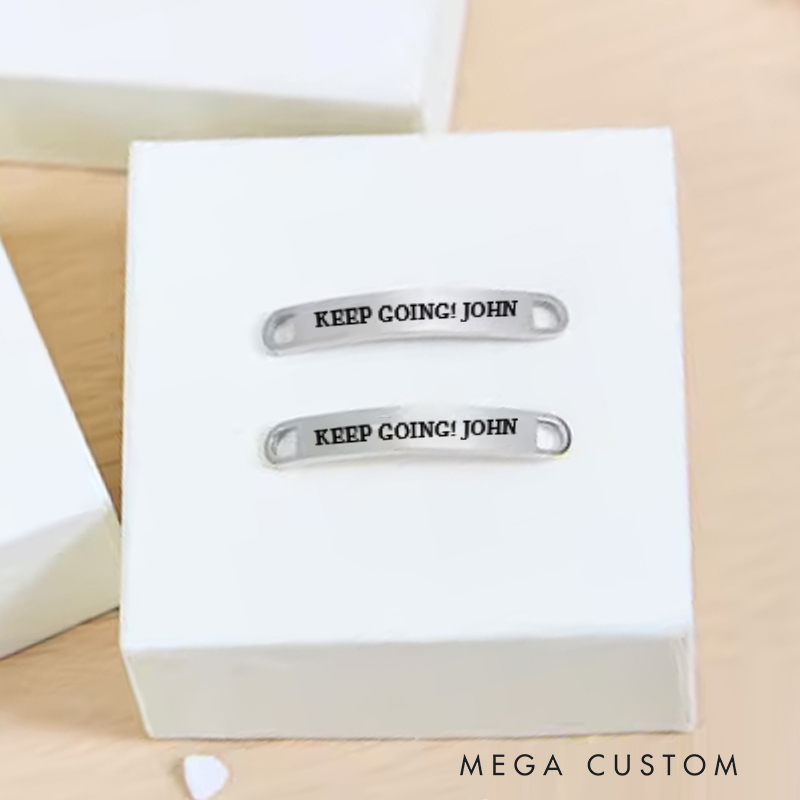 Personalized Metal Shoe Tags for Fitness Enthusiasts Bodybuilders and Gym Lovers