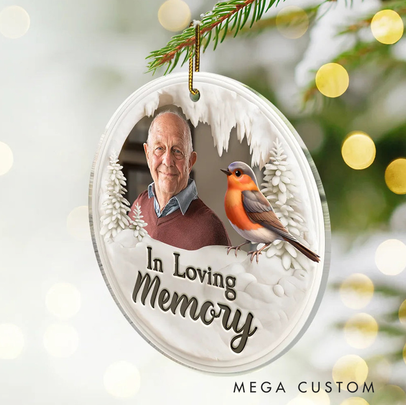 Personalized Photo Memorial Ornament I'm Always With You Custom Shaped Acrylic Ornament Sympathy Gift for Loss of Loved One 