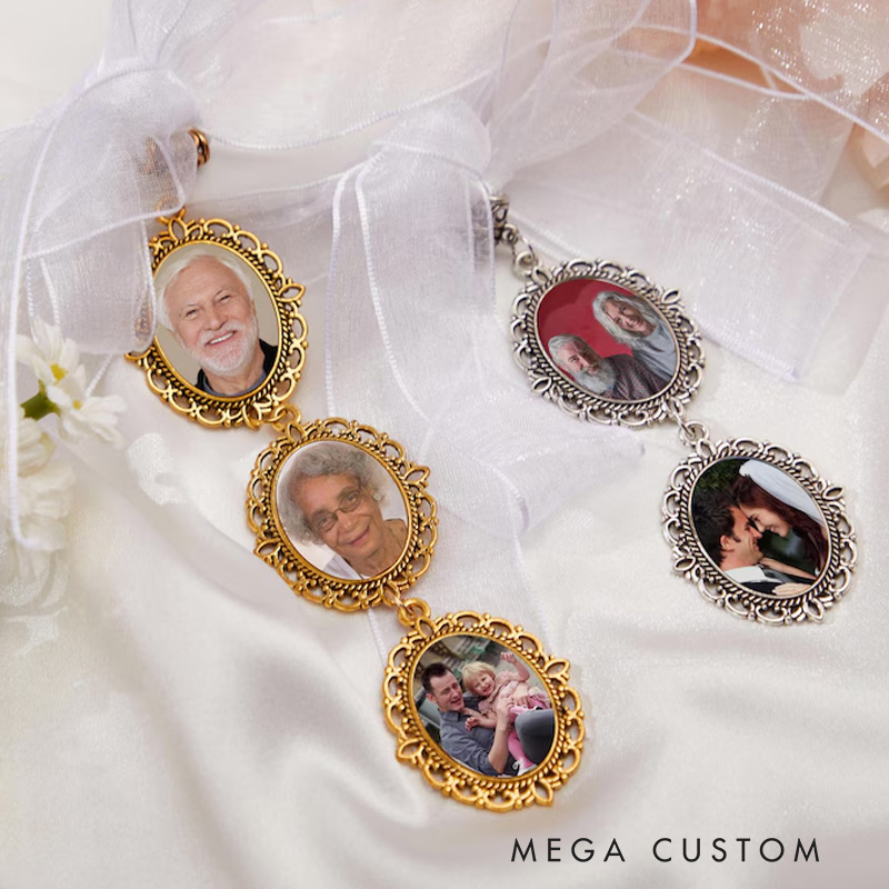 Personalized Bouquet Photo Charm Wedding Bouquet Charm with Photo Bridal Bouquet Photo Charm Wedding Memorial Gift Bride Keepsake