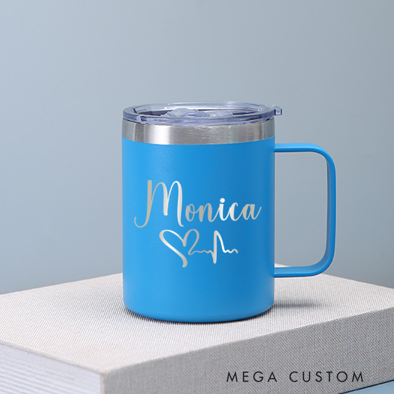 Personalized Laser Engraved Coffee Mug Custom Insulated Stainless Steel Mugs 12 OZ Coffee Mug