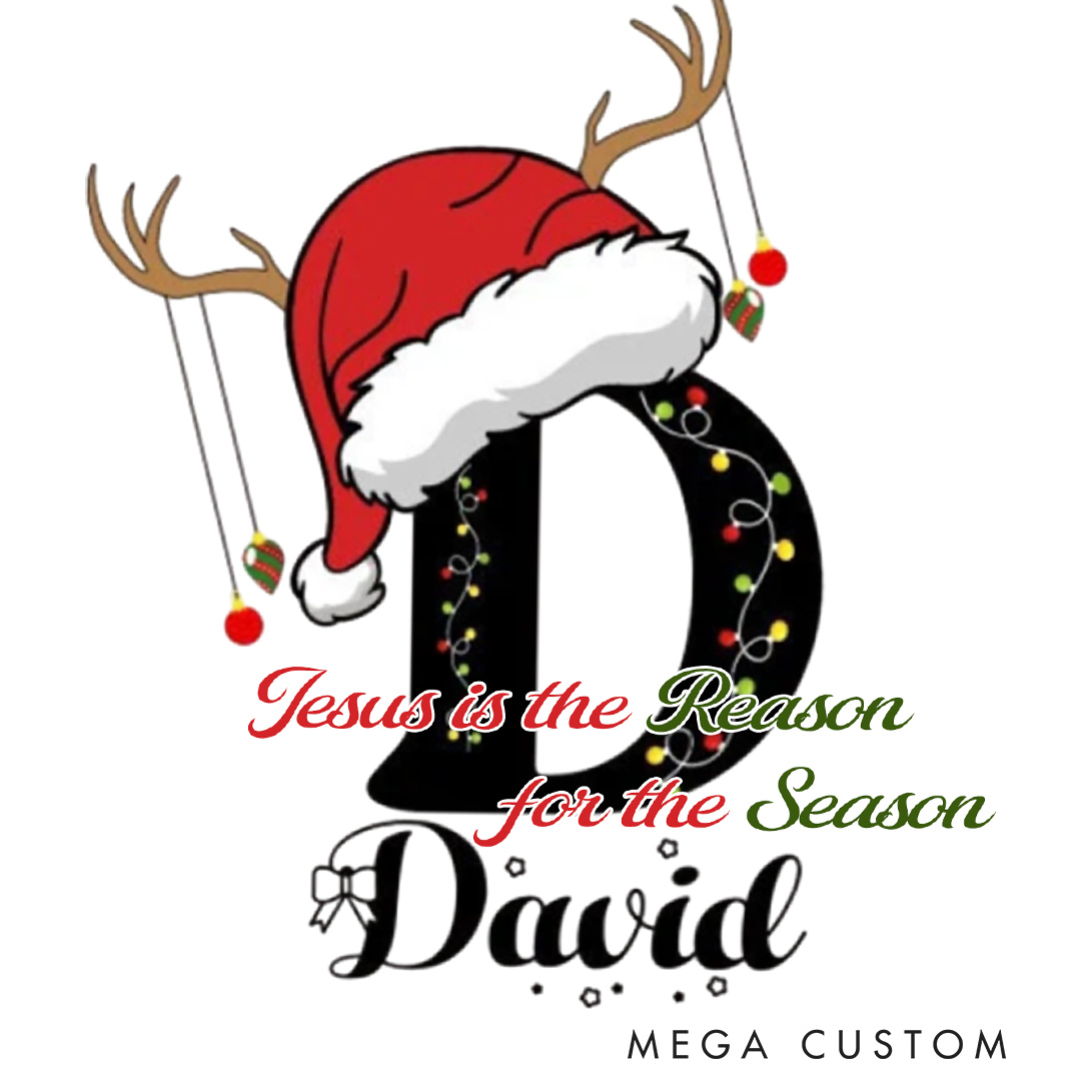 Personalized Jesus is the Reason for the Season Long Sleeve Family Pajama Matching Set with Name Christian Gift Christmas Gift for Family