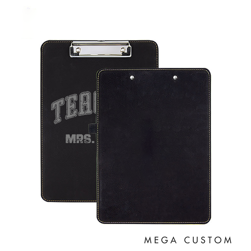 Personalized Leather Clipboard for Teachers Retro Teacher Design Clipboard Stylish and Practical Gift for Teachers