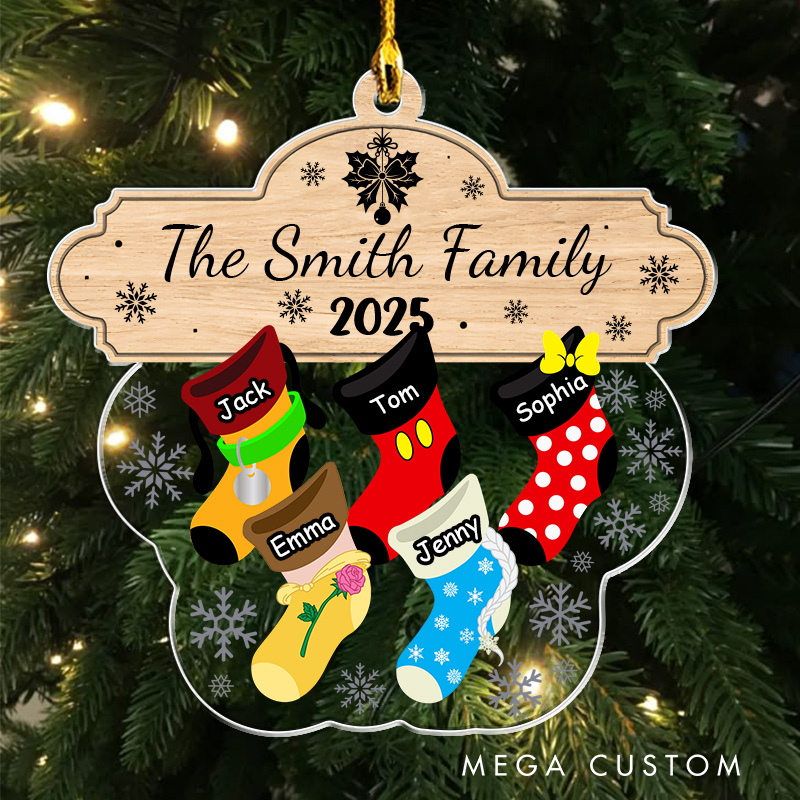 Personalized Family Stocking Christmas Ornament 2025 Acrylic Ornament Movie Christmas Gift Film Xmas Gift Christmas Decor