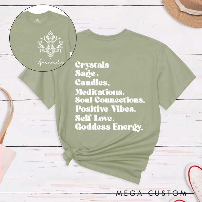 [Copy]Personalized Yoga T-Shirt with Inhale Peace Exhale Chaos Quote Design Perfect Gift for Yoga Lover and Meditation