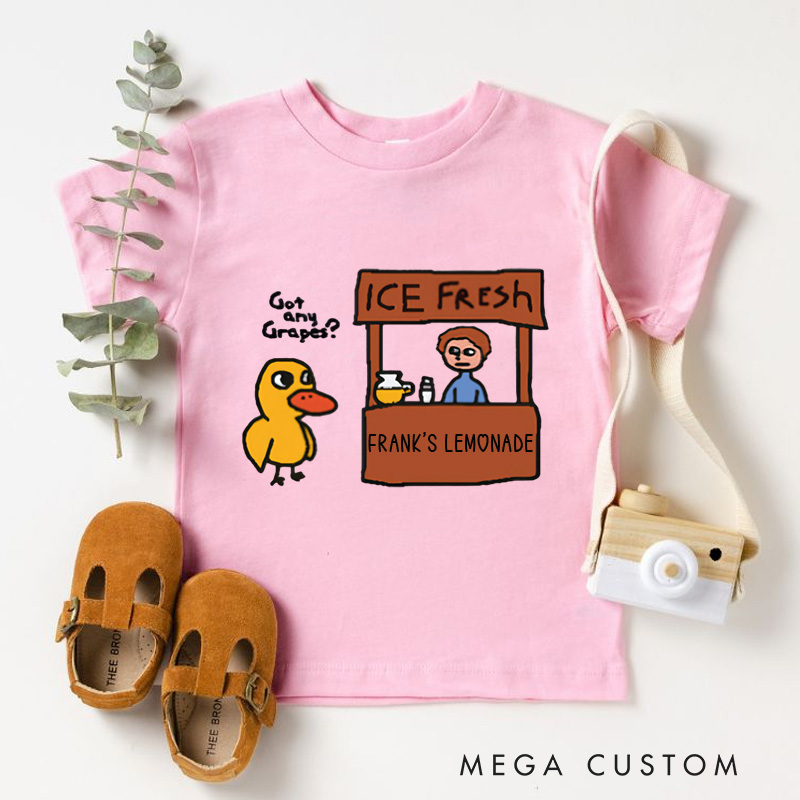Personalized Lemonade Stand Duck Humor Kids T-Shirt 