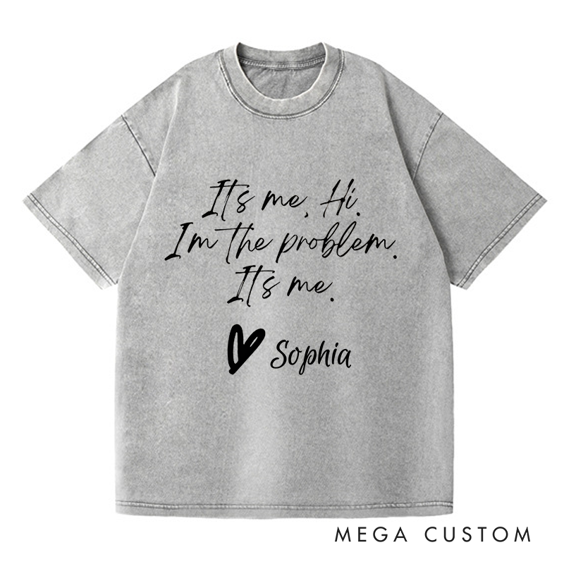 Personalized Washed T-Shirts Fun and Witty Self-Reflection Bold Statement Graphic and Gifts for Pop Music Lovers T-Shirt