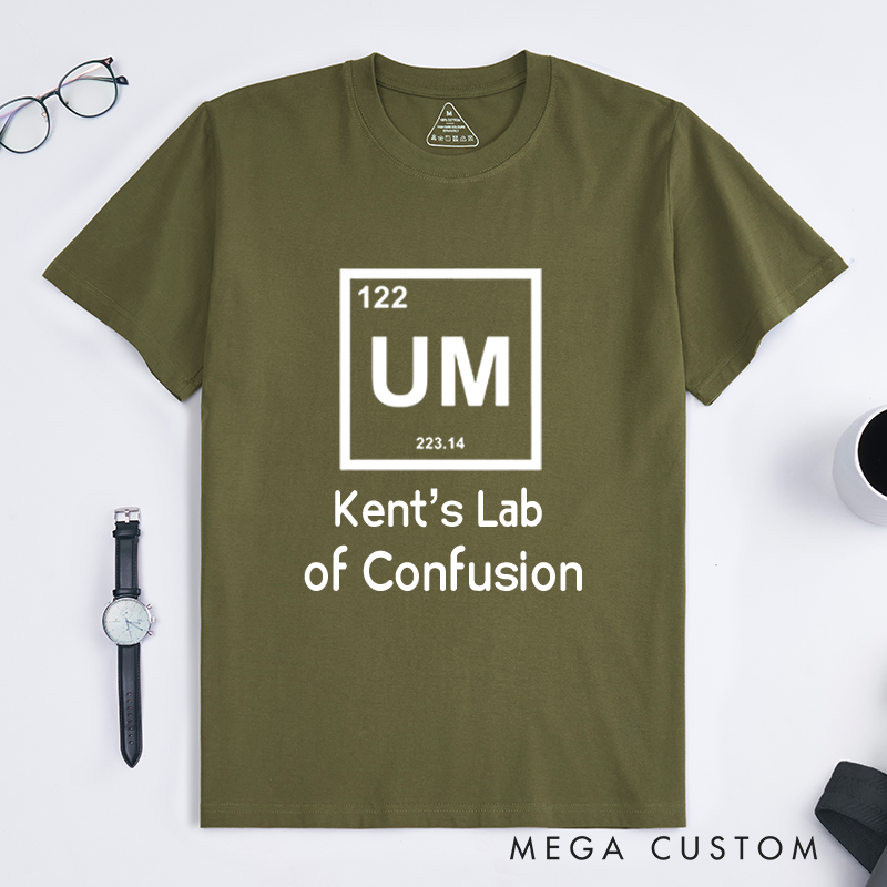 Personalized UM The Element Of Confusion Science Geek T-Shirt Science Chemistry Physics Lover Shirt Gift for Geek Nerd