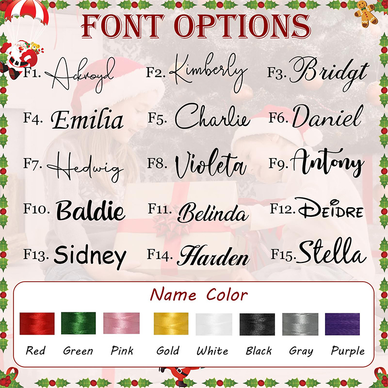 Personalized Family Christmas Stockings Embroidered Christmas Stocking Knitted Stockings with Name Monogram Stocking Holiday Decor Gift