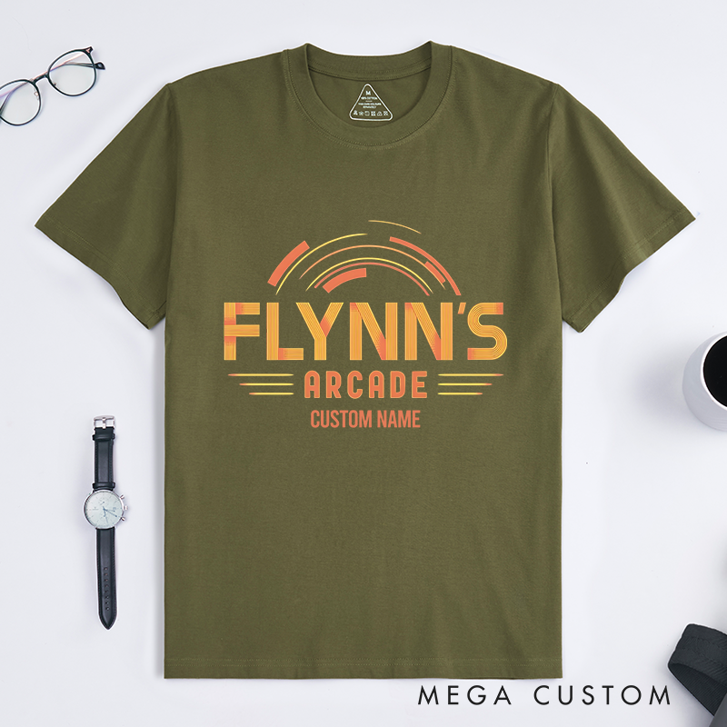 Personalized Flynn's Arcade T-Shirt A Retro Gaming Haven Lover Shirts Gift for Geek Nerd 