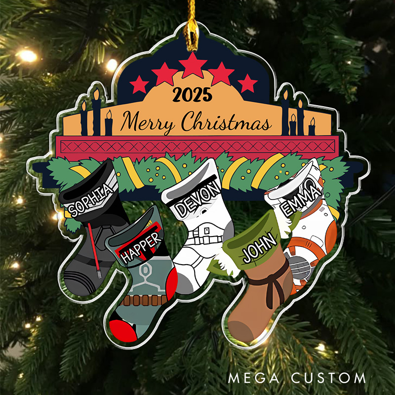 Personalized Legend Family Stocking Christmas Tree Ornament 2025 Acrylic Ornament Movie Christmas Gift Film Xmas Gift Christmas Decor
