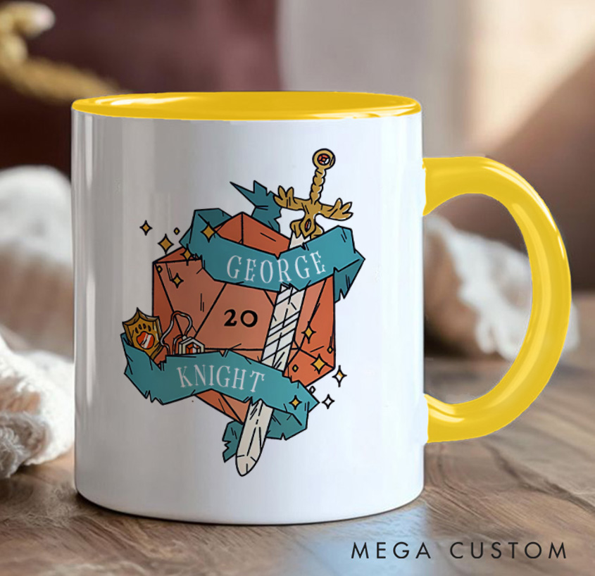 Personalized D&D Gamers Mug Game Enthusiasts Coffee Cup Gift for Geek Nerd Lovers