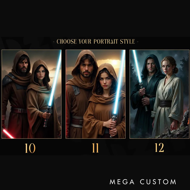 Personalized Movie Couple Portrait Poster Without Frame Custom Film Lover Art Gift for film fans Funny Couple Wall Decor