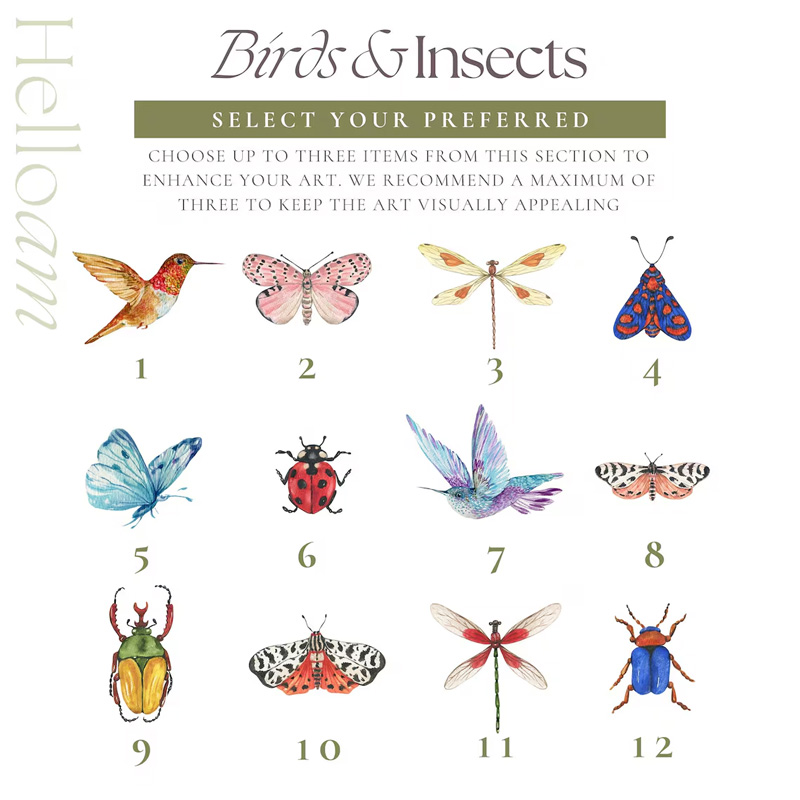 Personalized Birth Flower Family Bouquet Wall Art Watercolour Birth Flower Poster Without Frame Custom Art