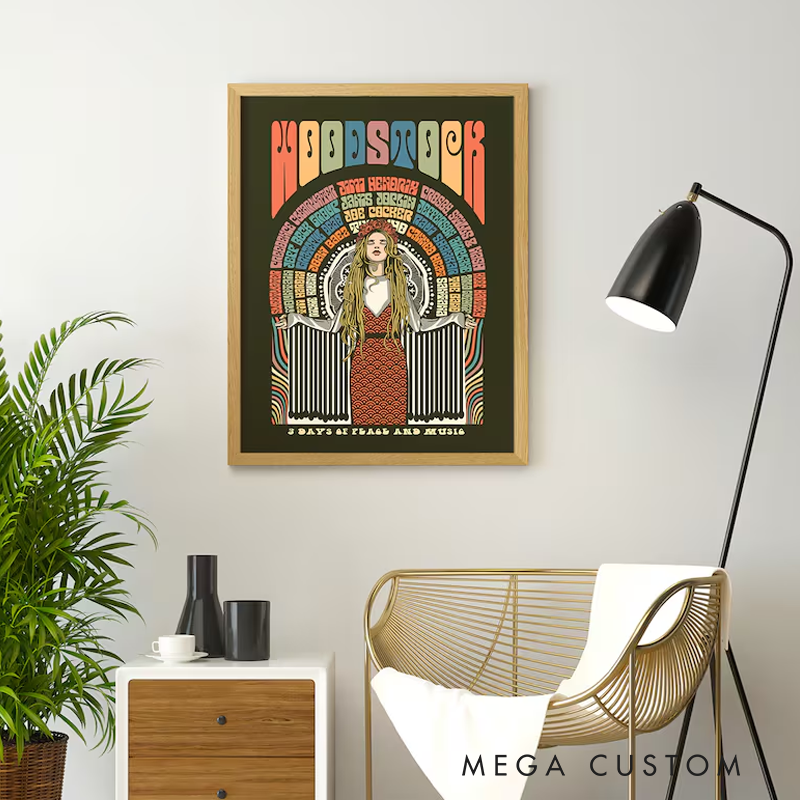 Personalized Vintage Music Poster Gig Poster Concert Poster Boho Art Vintage Art Without Frame