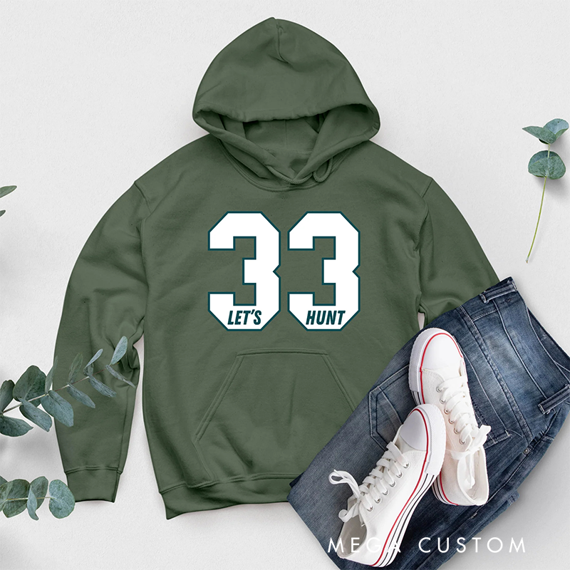 Personalized Sports Hoodie with Custom Number Design