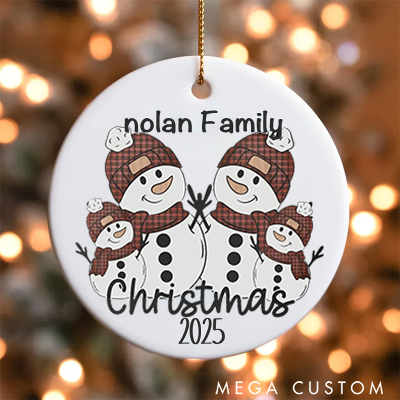 Personalized Family Christmas Ornaments Adding Magic to Our Christmas with a Snowman Family Theme