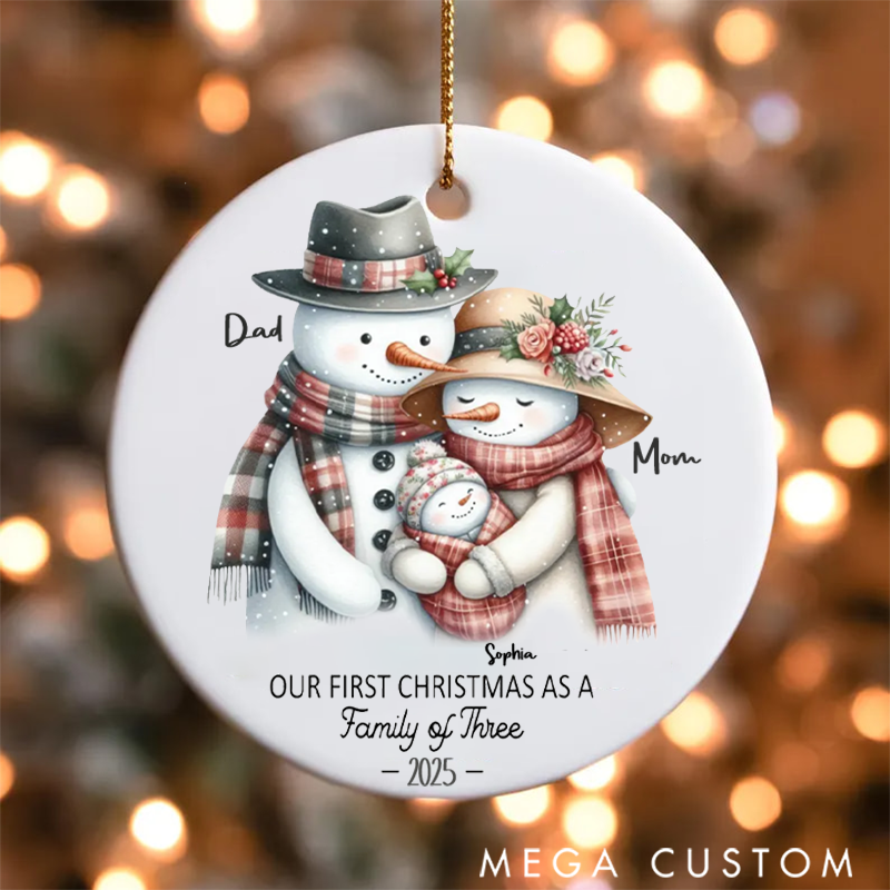 Personalized Family Christmas Ornaments Creating Lasting Memories with Our First Christmas as Three