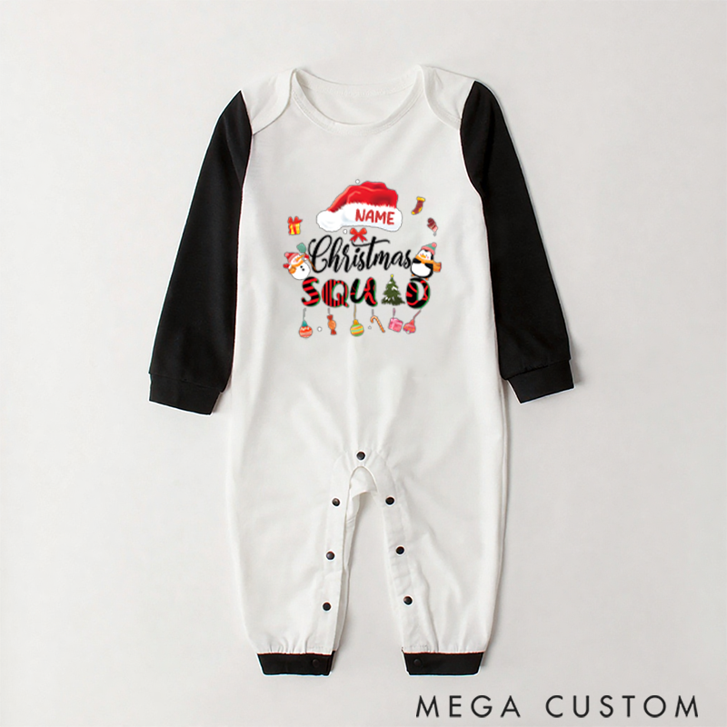 Personalized Family Christmas Squad Gift Cartoon Style Design Family Matching Pajamas