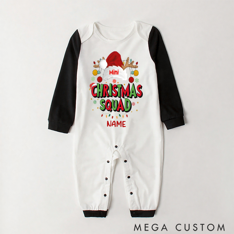 Personalized Family Christmas Gift Squad Creative Color Design Family Matching Pajamas