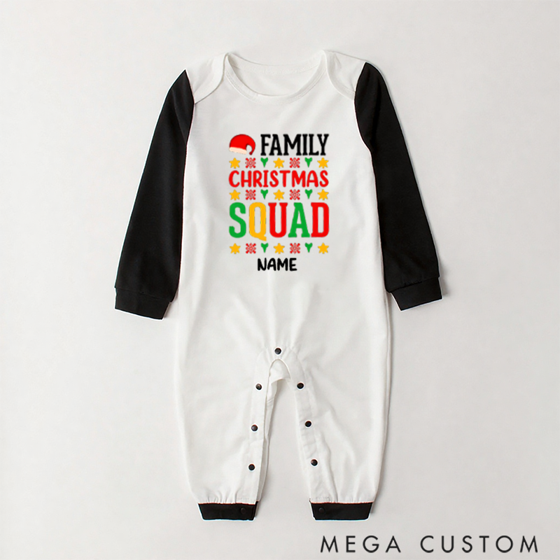 Personalized Family Christmas Squad Gift Shirt Custom Name Family Matching Pajamas