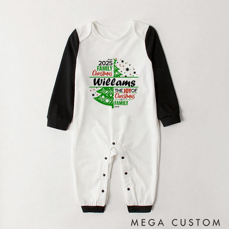 Personalized Fun Filled Creative Design of Christmas Tree Family Matching Pajamas