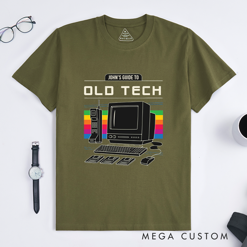 Personalized Guide To Technology T-Shirt Retro Technology Shirt Gift Geek Nerd Computer lover