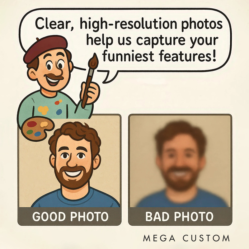 Personalized Funny Tennis Caricature Portrait from Your Photo Wall Hangings with Custom Name  