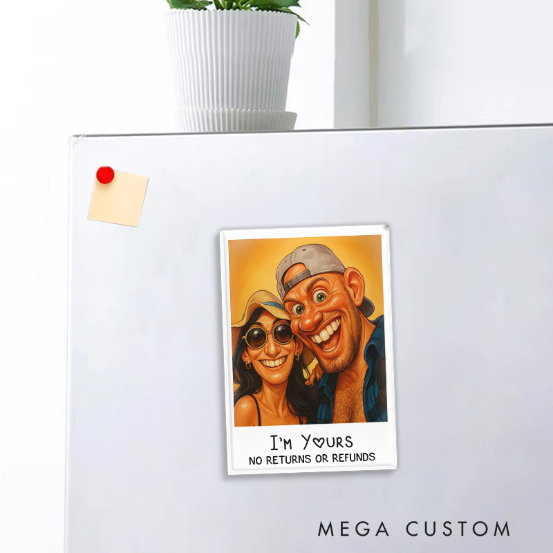 Personalized Photo Art Magnet For Funny Couples Fridge Magnet with Photo Custom Art Lover Gift Custom Portrait