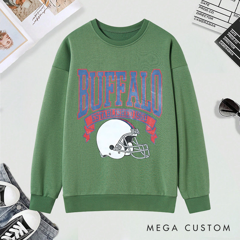 Personalized Football Team Sweatshirt with Custom Graphic Design