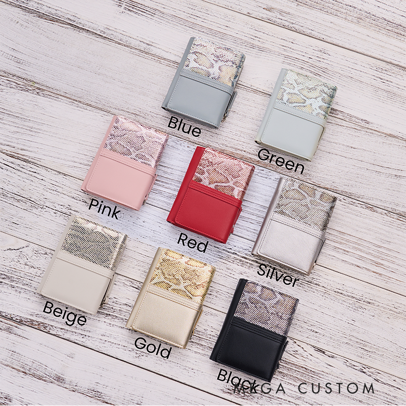 Personalized Leather Wallet For Her Birth Flower Wallet with Name Engraved Wallet For Women Leather Purse Birthday Gift For Her Gift For Mother Bridesmaid Gift Christmas Gift