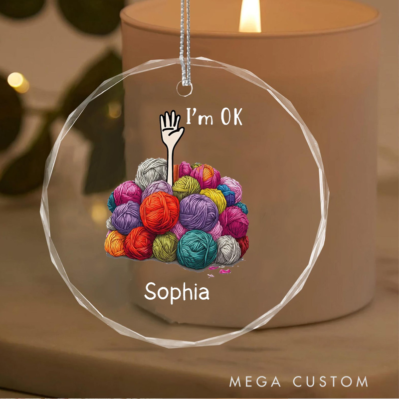 Personalized Funny Knitting Crochet Ornament Christmas Gifts for Friend Unique Crocheting Gift Gifts for Crocheters