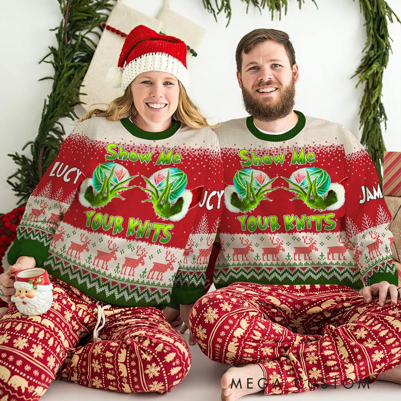 Personalizeds Ugly Sweater Gifts For Knitting Lover Show Me Your Knits