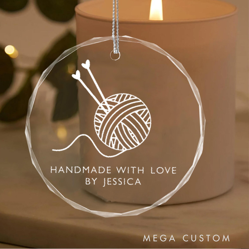 Personalized Knitting Crochet Ornament Christmas Gifts for Friend Handmade with Love
