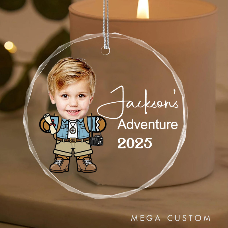 Personalized Travel Ornament Adventure 2025 Travel Gift for Kids