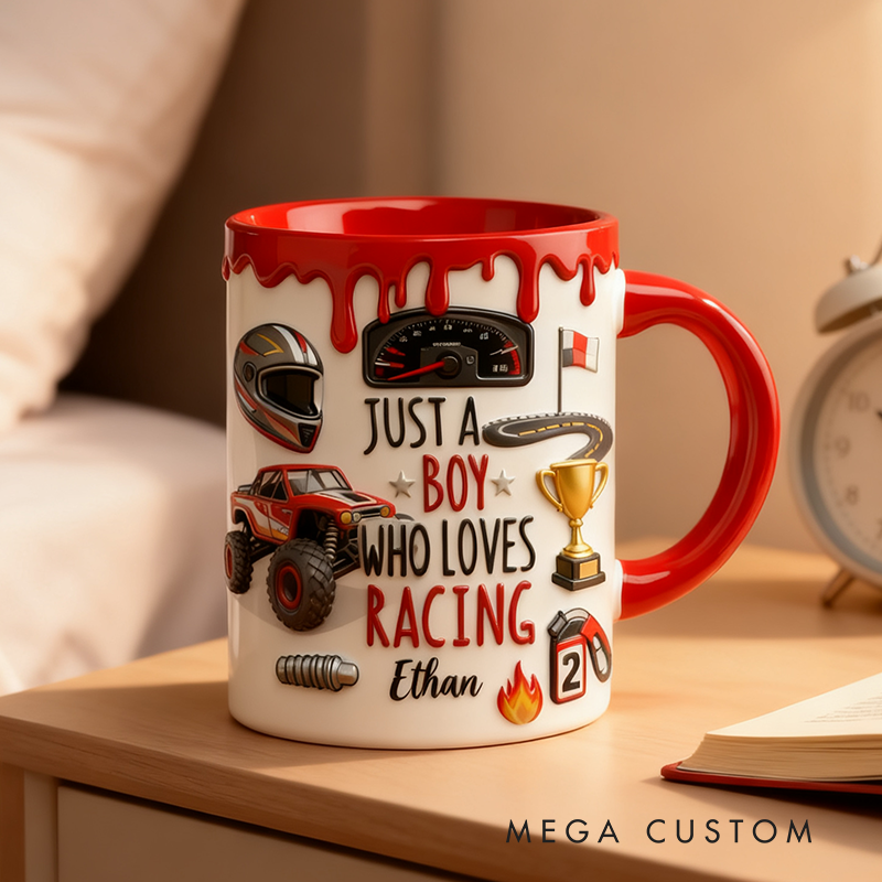 Personalized Racing Themed Mug Custom Racing Speed Lover Mug Xmas Gift 
