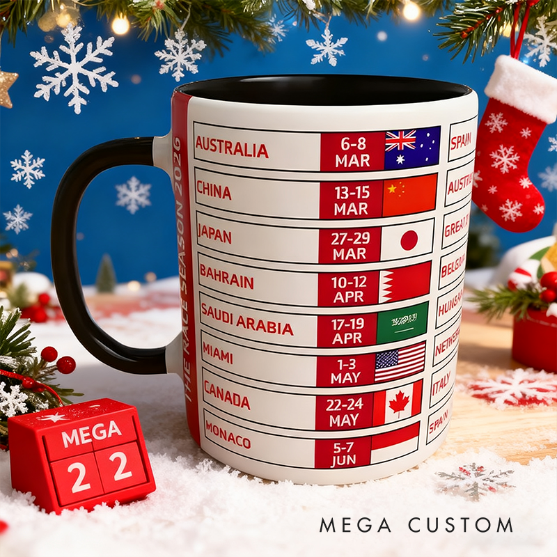 Personalized The Race Season 2026 Mug Racing Themed Mug Custom Racing Speed Lover Mug Xmas Gift 