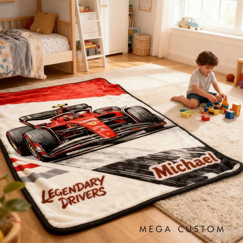 Personalized Legendary Drivers Racing Blanket Custom Name Racing Blanket Xmas Gift