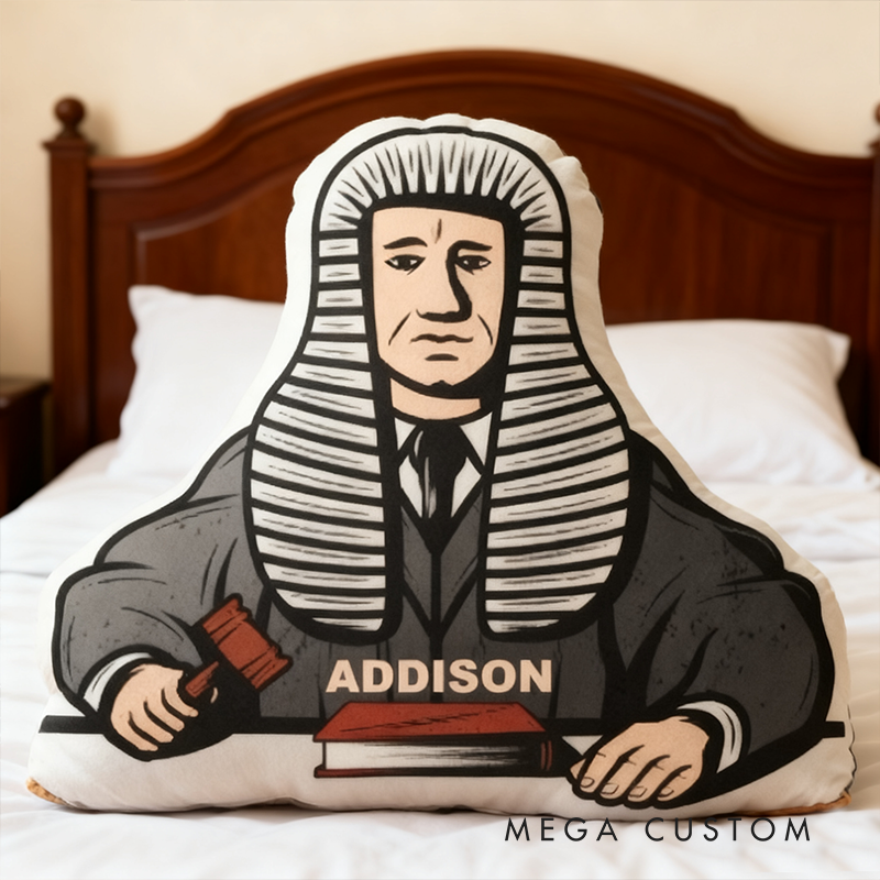 Personalized Judge Name Pillow Custom Fun Legal Gift for Lawyers Judges Pillow 