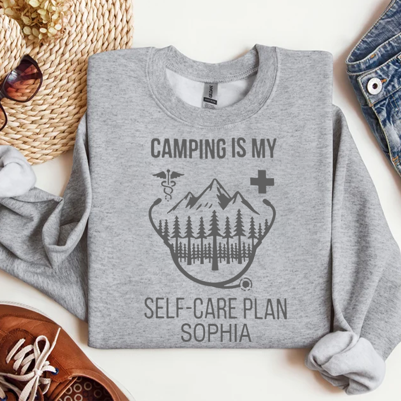 Personalized Camping is my Self-Care Plan shirt Custom Name Shirt 