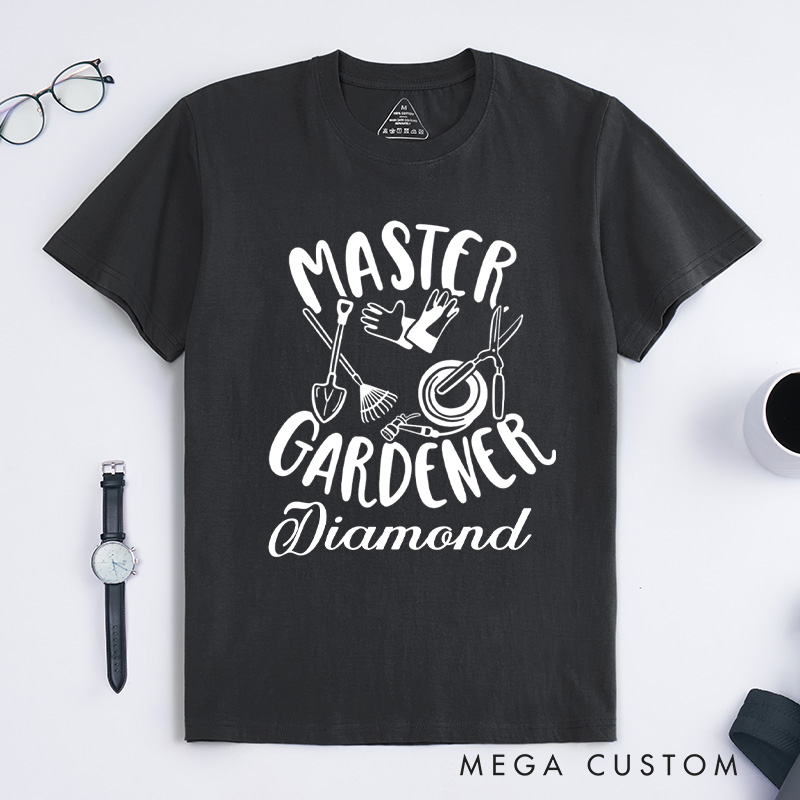 Personalized Master Gardener Classic T-Shirts Custom Plant Lover Shirt with Name Gardener T Shirt Gardening Shirt Gardener Gift