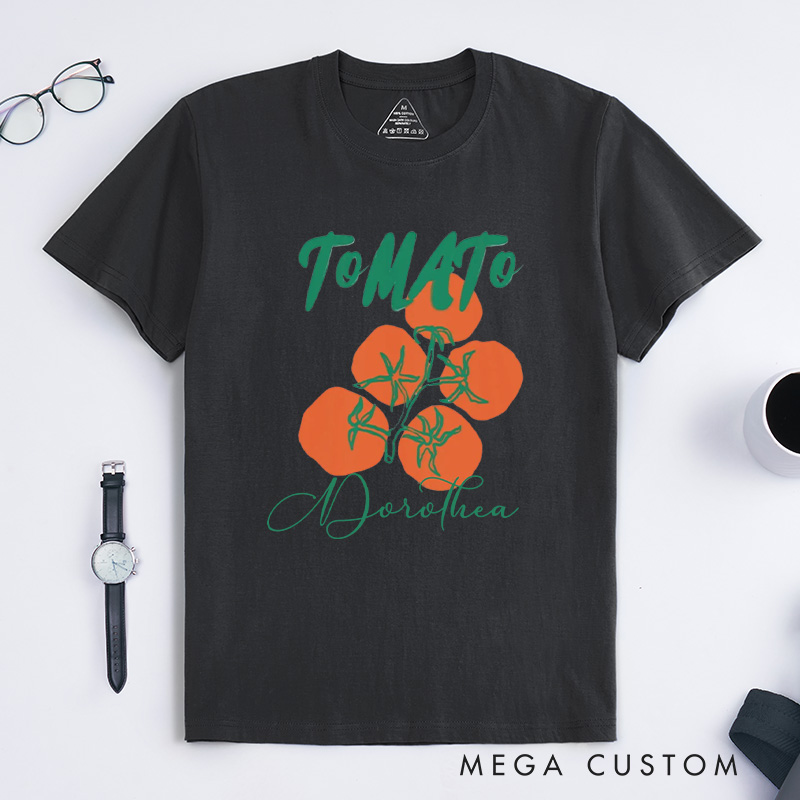 Personalized Tomato Classic T-Shirts Gardener Lover Shirt with Name Farmers Market Tee Gardening Shirt Garden Gift for Gardener Gift