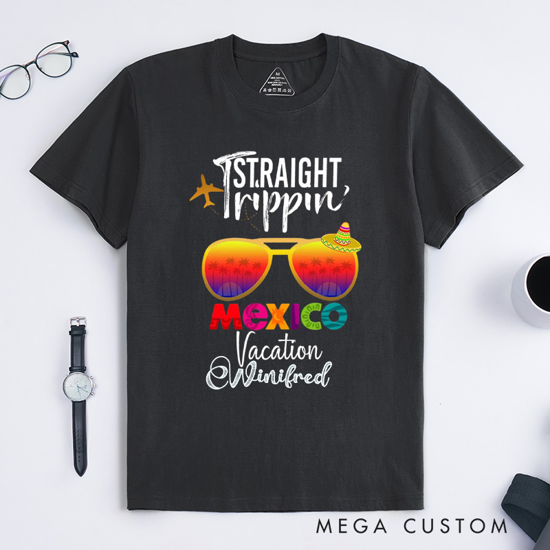 Personalized Mexico Classic T-Shirts Trip Shirt Vacation Tee Trendy Shirt Customized Name Shirt Tee Gift For Traveler