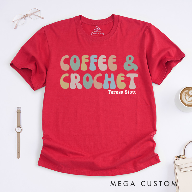 Personalized Crochet Comfort Colors Classic T-Shirts Crochet Lover Gift Crocheting Apparel Sewing Shirt  Knitting Shirt Gift for Crochet Lover Crocheting