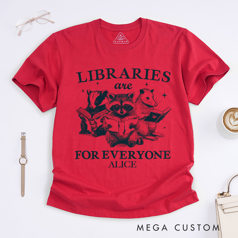 Personalized Libraries Are For Everyone Comfort Colors Classic T-Shirts Library Shirt Librarian Shirt Book Lover Gift Reading Book Bookish Gift Librarian Gift
