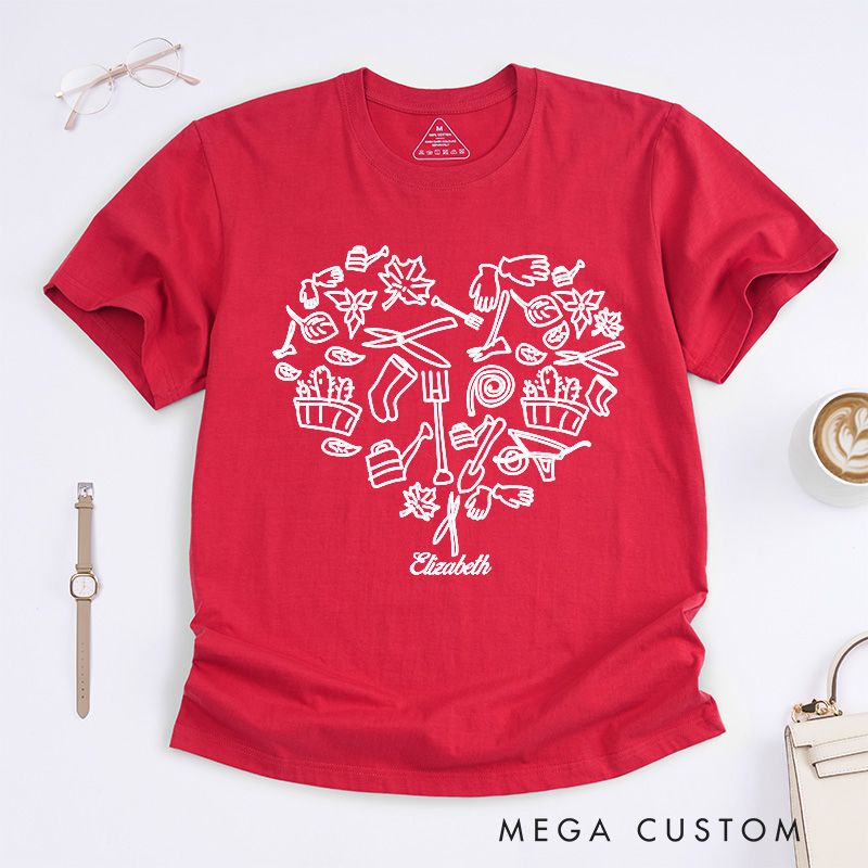 Personalized Plant Lover Classic T-Shirts Farmer T-Shirt Hoeing Ain't Easy Shirt Gift for Gardeners Botanical Tee Gardening Shirts